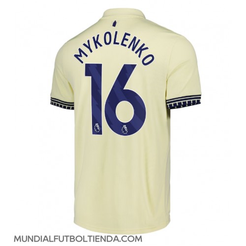 Camiseta Everton Vitaliy Mykolenko #16 Segunda Equipación Replica 2025-26 mangas cortas